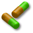 download Two Capsules clipart image with 45 hue color