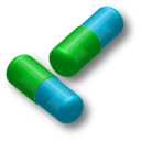 download Two Capsules clipart image with 135 hue color
