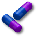 download Two Capsules clipart image with 225 hue color