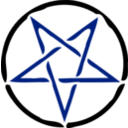 download Red Pentagram clipart image with 225 hue color