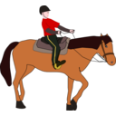 download Horse Riding Lesson clipart image with 0 hue color