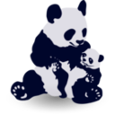 download Panda Baby Panda clipart image with 135 hue color