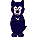 download Cartoon Wolf clipart image with 225 hue color