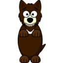 download Cartoon Wolf clipart image with 0 hue color