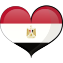 Egypt Heart Flag