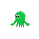 download Little Red Octopus clipart image with 135 hue color