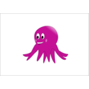 download Little Red Octopus clipart image with 315 hue color