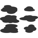 download Clouds clipart image with 0 hue color