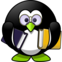 download Bookworm Penguin clipart image with 45 hue color