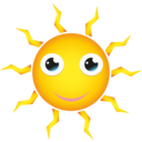 download Happy Cartoon Sun clipart image with 0 hue color