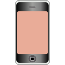 download Mobile Phone With Big Screen clipart image with 135 hue color