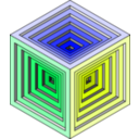 download Engraved Cube 2 clipart image with 45 hue color