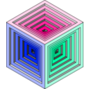 download Engraved Cube 2 clipart image with 135 hue color