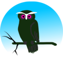 download Halloween Owl clipart image with 270 hue color