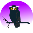 download Halloween Owl clipart image with 0 hue color
