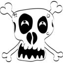 download Freehand Funny Skull clipart image with 45 hue color