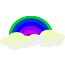 download Rainbow clipart image with 225 hue color
