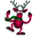 download Dancing Reindeer 3 clipart image with 135 hue color
