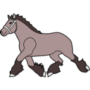 download Horse clipart image with 0 hue color