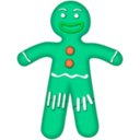 download Gingerbread Man clipart image with 135 hue color