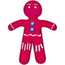 download Gingerbread Man clipart image with 315 hue color