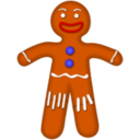 download Gingerbread Man clipart image with 0 hue color