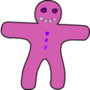 download Gingerbread Man clipart image with 270 hue color