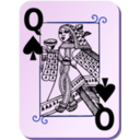 download Guyenne Deck Queen Of Spades clipart image with 225 hue color