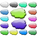 download 3d Clouds clipart image with 135 hue color