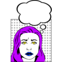 download Worried Woman clipart image with 225 hue color