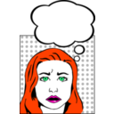download Worried Woman clipart image with 315 hue color