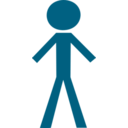download Stick Figure Male clipart image with 315 hue color