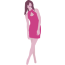 download Girl In Simple Dress clipart image with 315 hue color