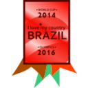 download Brazil 2014 2016 Medal clipart image with 315 hue color