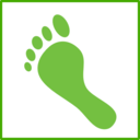 Eco Green Carbon Footprint Icon