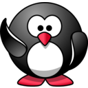 download Waving Penguin clipart image with 315 hue color