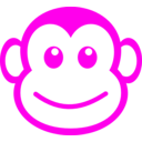 download Funny Monkey Face Simple Path clipart image with 45 hue color