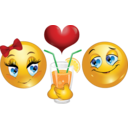 download Lovers Date Smiley Emoticon clipart image with 0 hue color