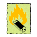 download Burn Your Phone clipart image with 45 hue color