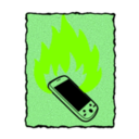 download Burn Your Phone clipart image with 90 hue color