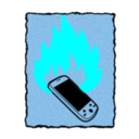 download Burn Your Phone clipart image with 180 hue color