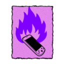 download Burn Your Phone clipart image with 270 hue color