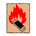 download Burn Your Phone clipart image with 0 hue color