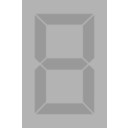 download Seven Segment Display Gray Off clipart image with 315 hue color