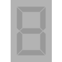 download Seven Segment Display Gray Off clipart image with 0 hue color