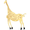 Rock Art Acacus Giraffe Colored