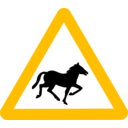 download Roadsign Horse clipart image with 45 hue color