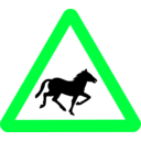 download Roadsign Horse clipart image with 135 hue color