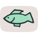 download Simple Fish clipart image with 315 hue color