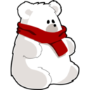 download Bear With Red Scarf clipart image with 0 hue color